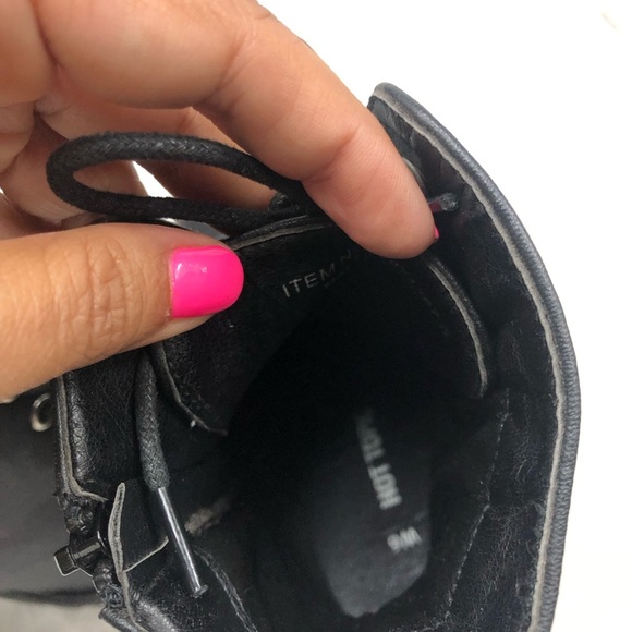 Hot topic black chunky platform combat Boots size 6 - Picture 7 of 15